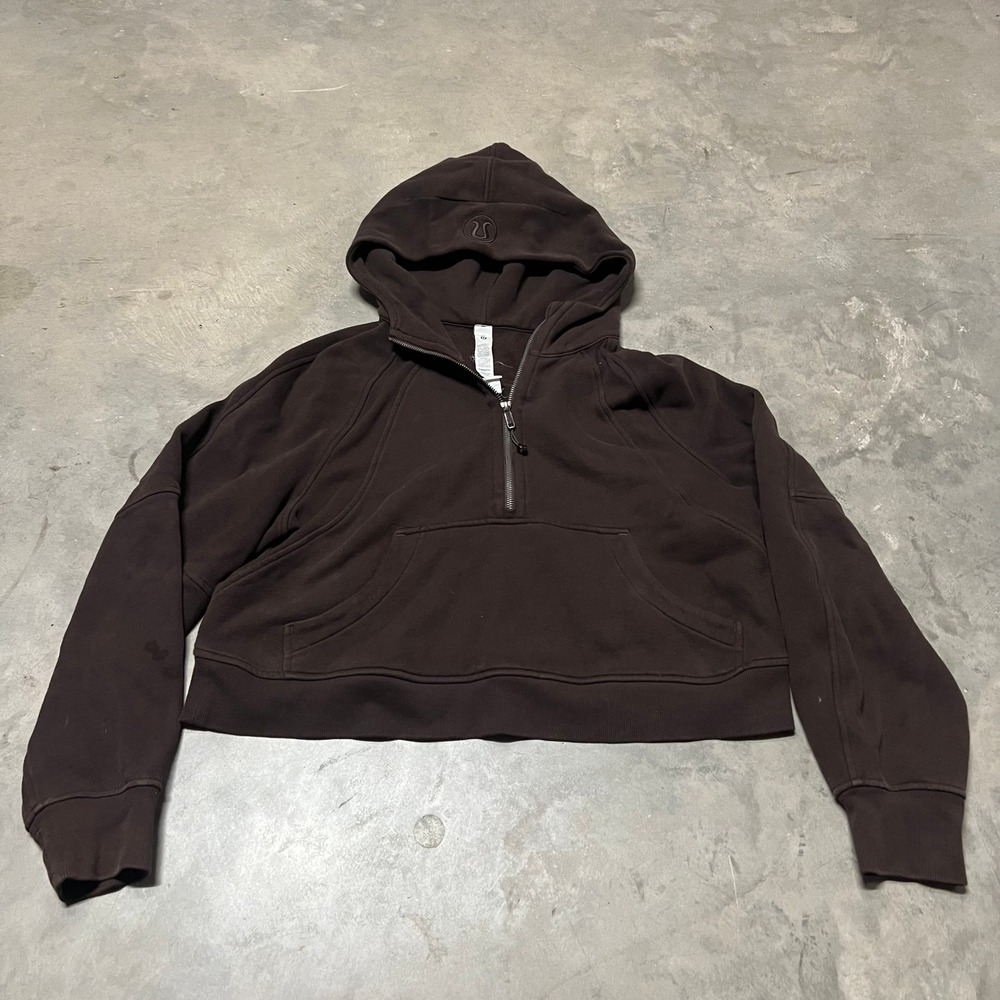 Lululemon Scuba Oversized Half-Zip Hoodie Espresso Brown LW3DM4S M/L